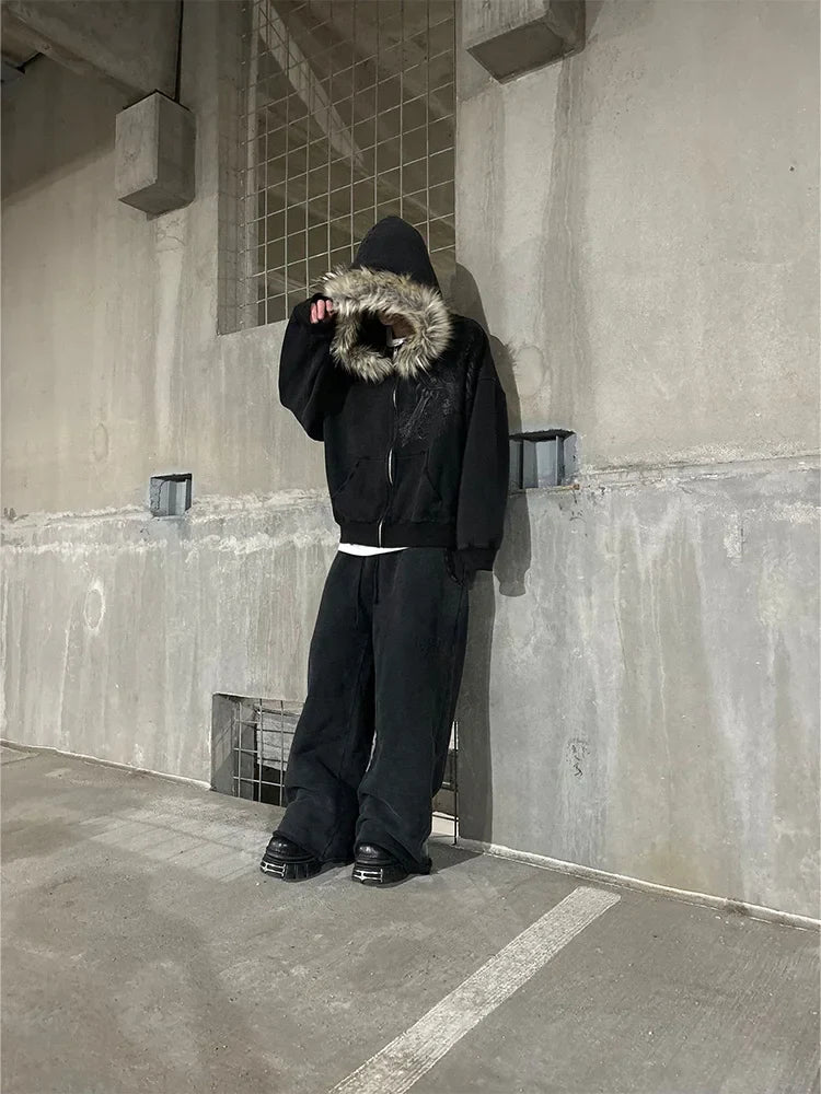 Y2K Faux Fur Hoodies