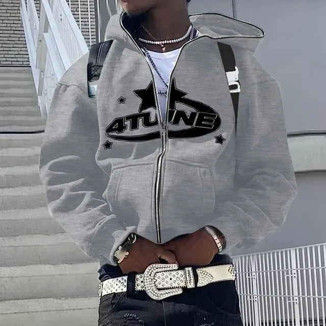 Trendy Zip-Up Hoodie