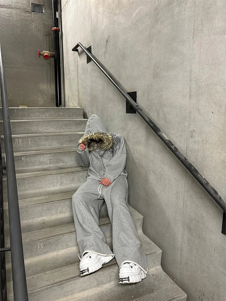 Y2K Faux Fur Hoodies