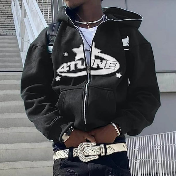 Trendy Zip-Up Hoodie